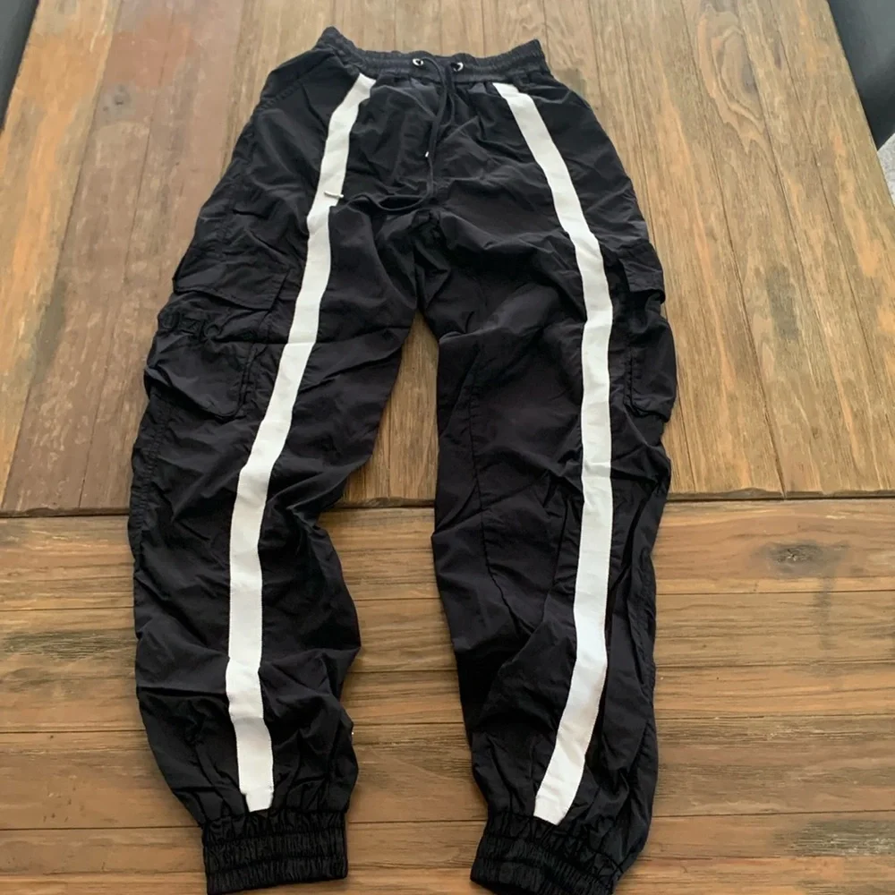 Black Nylon Jogger Track Pants Danielle Guzio - Picture 2 of 9